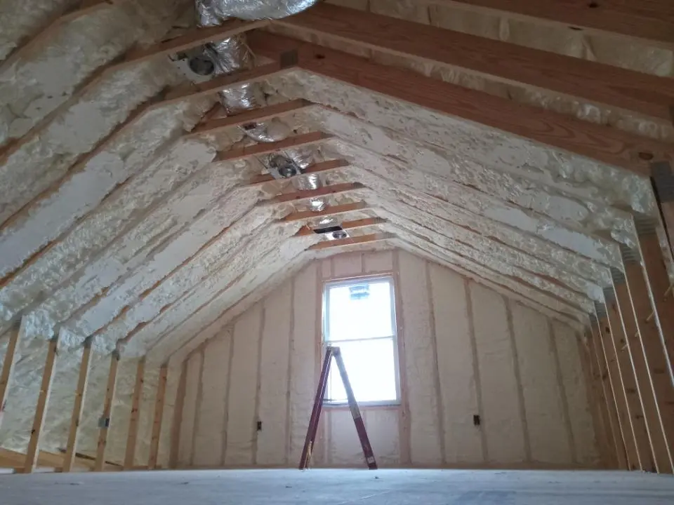 Spray foam roofing application for Crawl Space Insulation project in South Hanover